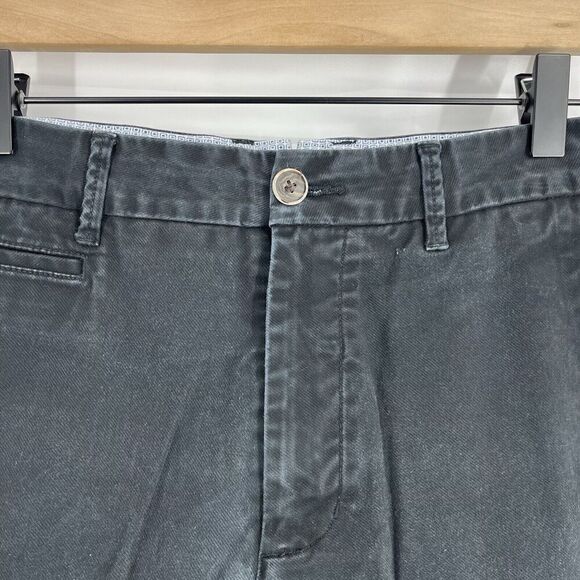 Perk Pants Size 32x32 Mens Black Slim Fit Stretch Tapered Leg Flat Front Chino - Picture 3 of 8
